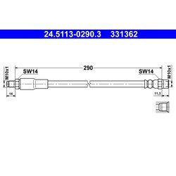 Brzdová hadica ATE 24.5113-0290.3