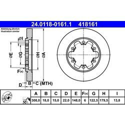 Brzdový kotúč ATE 24.0118-0161.1