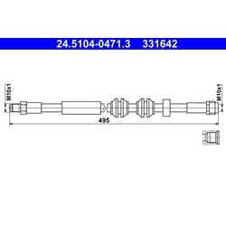 Brzdová hadica ATE 24.5104-0471.3
