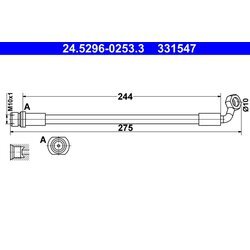 Brzdová hadica ATE 24.5296-0253.3