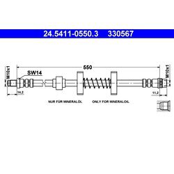 Brzdová hadica ATE 24.5411-0550.3