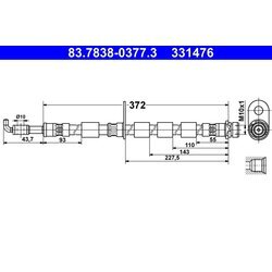 Brzdová hadica ATE 83.7838-0377.3