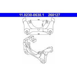 Držiak brzdového strmeňa ATE 11.0230-0630.1
