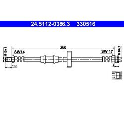 Brzdová hadica ATE 24.5112-0386.3