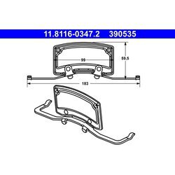 Pružina brzdového strmeňa ATE 11.8116-0347.2