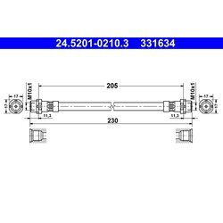 Brzdová hadica ATE 24.5201-0210.3