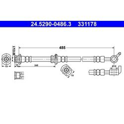 Brzdová hadica ATE 24.5290-0486.3