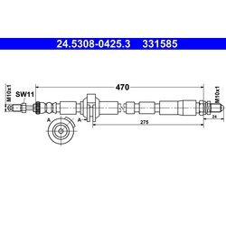 Brzdová hadica ATE 24.5308-0425.3