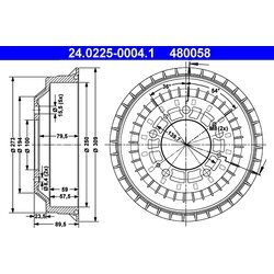 Brzdový bubon ATE 24.0225-0004.1