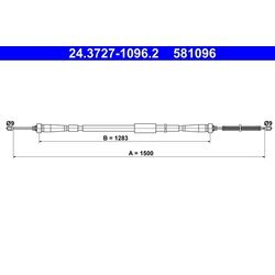 Ťažné lanko parkovacej brzdy ATE 24.3727-1096.2