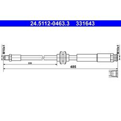 Brzdová hadica ATE 24.5112-0463.3