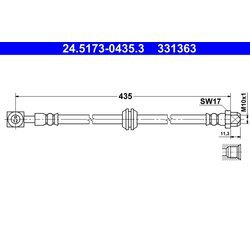 Brzdová hadica ATE 24.5173-0435.3