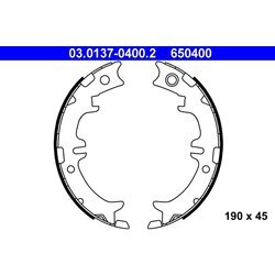 Sada brzd. čeľustí parkov. brzdy ATE 03.0137-0400.2