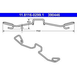 Pružina brzdového strmeňa ATE 11.8116-0299.1