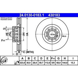 Brzdový kotúč ATE 24.0130-0183.1