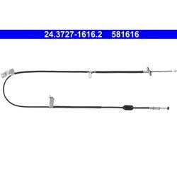 Ťažné lanko parkovacej brzdy ATE 24.3727-1616.2 - obr. 1