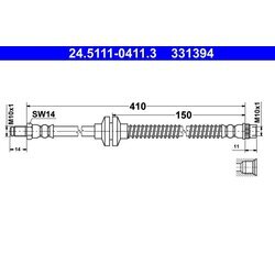 Brzdová hadica ATE 24.5111-0411.3