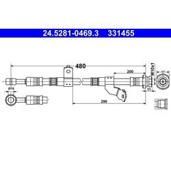 Brzdová hadica ATE 24.5281-0469.3