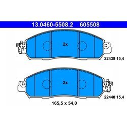 Sada brzdových platničiek kotúčovej brzdy ATE 13.0460-5508.2