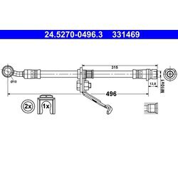 Brzdová hadica ATE 24.5270-0496.3