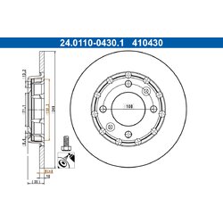 Brzdový kotúč ATE 24.0110-0430.1