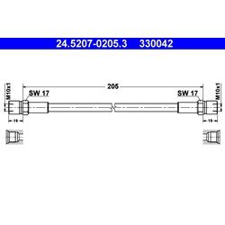Brzdová hadica ATE 24.5207-0205.3