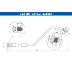 Brzdová hadica ATE 24.5298-0418.3