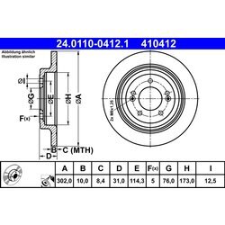 Brzdový kotúč ATE 24.0110-0412.1