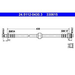 Brzdová hadica ATE 24.5112-0430.3