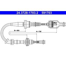 Lanko ovládania spojky ATE 24.3728-1703.2