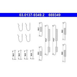 Sada príslušenstva brzdovej čeľuste ATE 03.0137-9349.2
