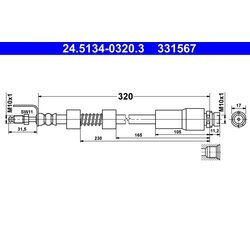 Brzdová hadica ATE 24.5134-0320.3