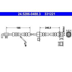 Brzdová hadica ATE 24.5286-0488.3