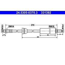 Brzdová hadica ATE 24.5305-0370.3