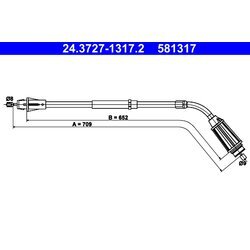 Ťažné lanko parkovacej brzdy ATE 24.3727-1317.2