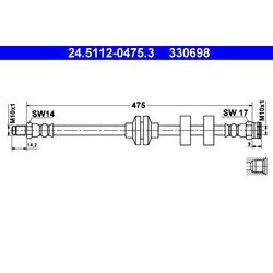 Brzdová hadica ATE 24.5112-0475.3