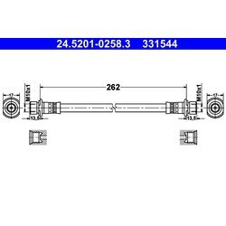 Brzdová hadica ATE 24.5201-0258.3