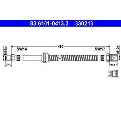 Brzdová hadica ATE 83.6101-0413.3