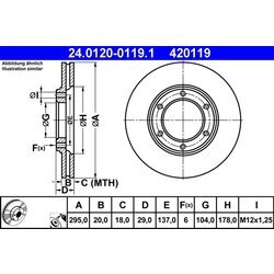 Brzdový kotúč ATE 24.0120-0119.1