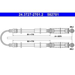 Ťažné lanko parkovacej brzdy ATE 24.3727-2701.2