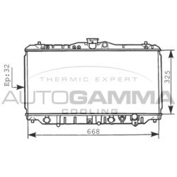 Chladič motora AUTOGAMMA 100434