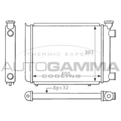 Chladič motora AUTOGAMMA 100840