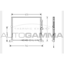 Kondenzátor klimatizácie AUTOGAMMA 104301