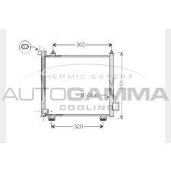 Kondenzátor klimatizácie AUTOGAMMA 104463