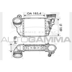 Chladič plniaceho vzduchu AUTOGAMMA 104614