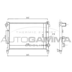 Chladič motora AUTOGAMMA 104637