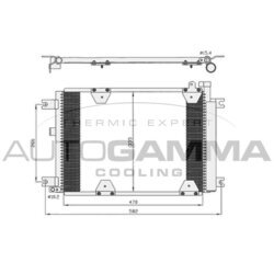 Kondenzátor klimatizácie AUTOGAMMA 105027