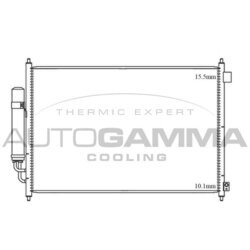 Kondenzátor klimatizácie AUTOGAMMA 105540