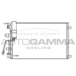 Kondenzátor klimatizácie AUTOGAMMA 107333
