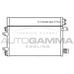 Kondenzátor klimatizácie AUTOGAMMA 107492